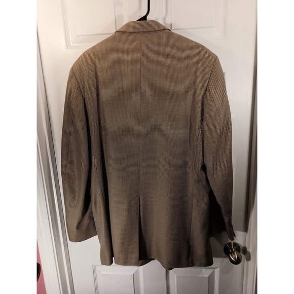 Meeting Street Blazer Jacket Size 42L Brown Silk And Wool - Picture 3 of 10